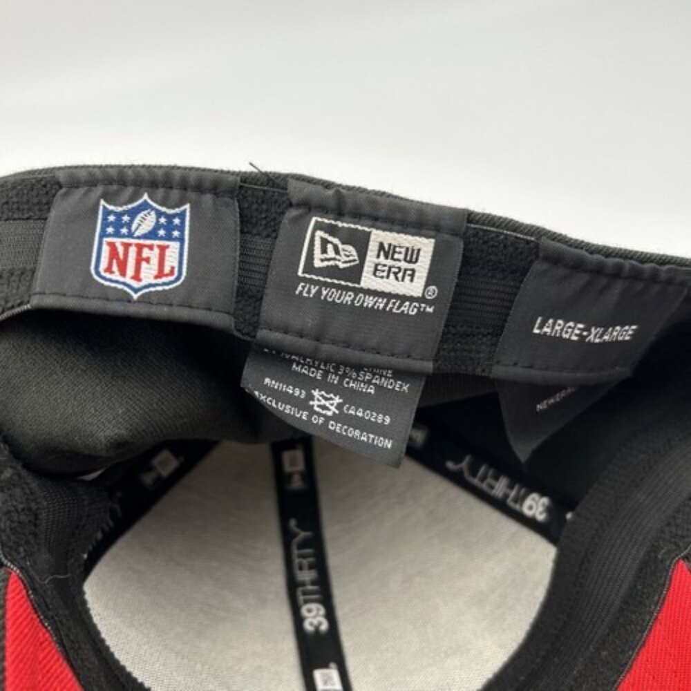 Atlanta Falcons Hat Cap New Era NFL 39Thirty Fitted Large / XLarge Black - Picture 6 of 6